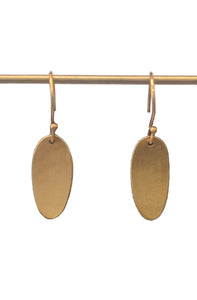 Small Gold Oval Earrings