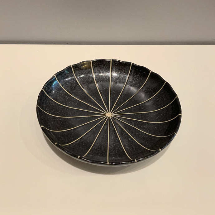 Lined Shallow Japanese Bowl