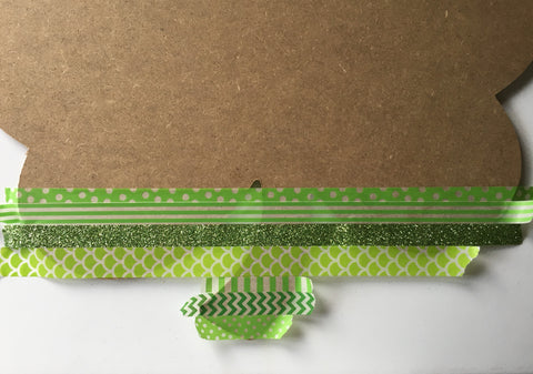 St. Patrick's Day craft, washi tape shamrock, diy, quick craft