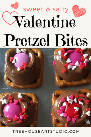 Valentine pretzel bites with sprinkles
