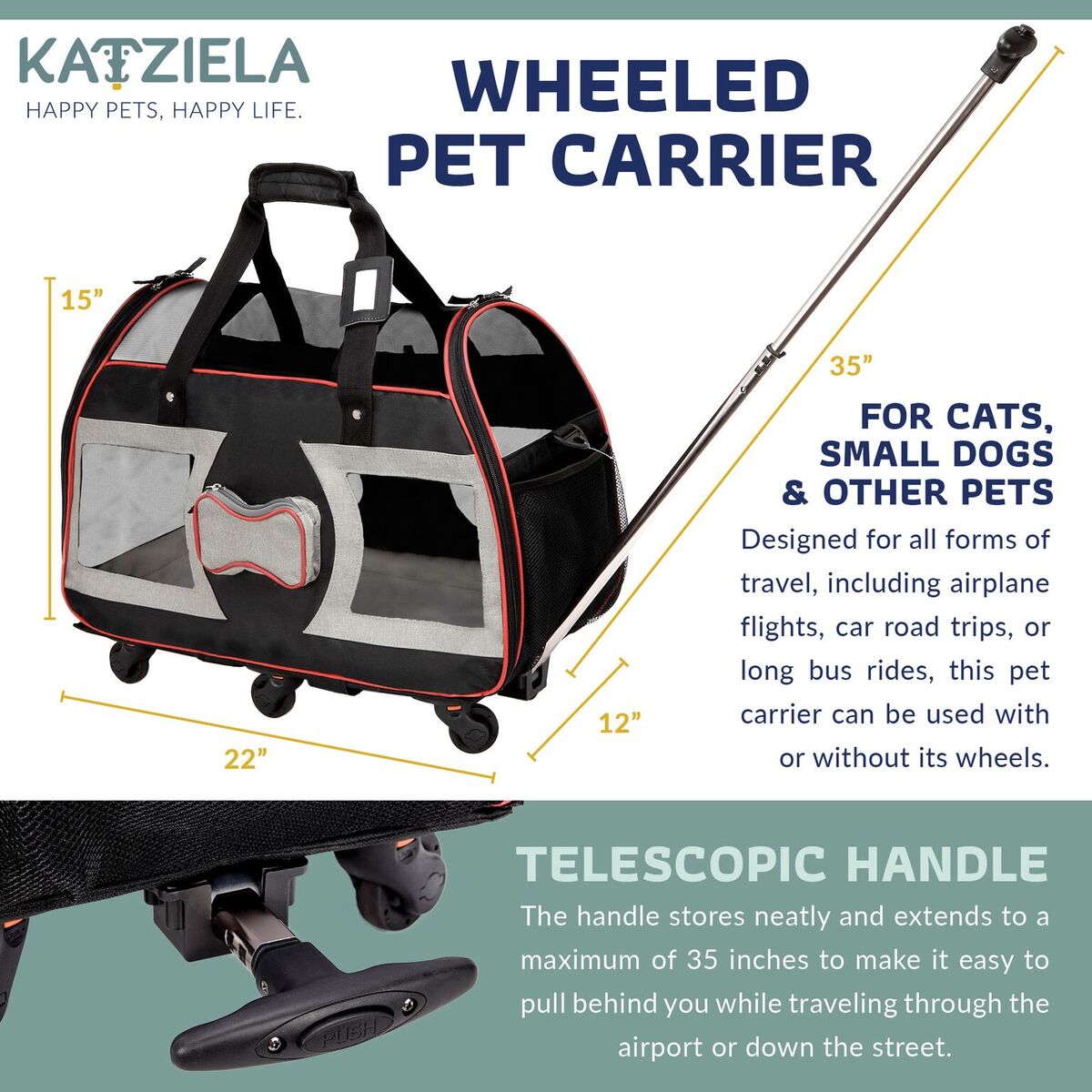 pets on wheels pet carrier