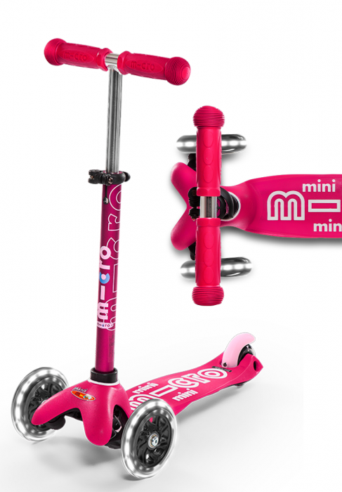 Maxi Deluxe Pink LED Scooter.