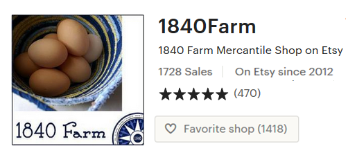 1840 Farm Etsy Reviews