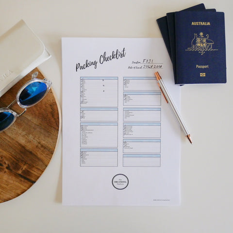 The Organising Platform FREE Editable Travel Packing Checklist