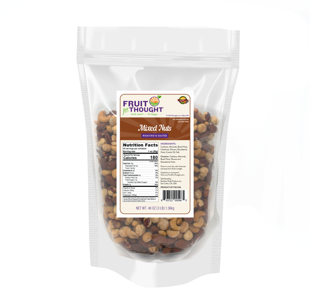 Premium Roasted Salted Mixed Nuts Multi Serving Bags