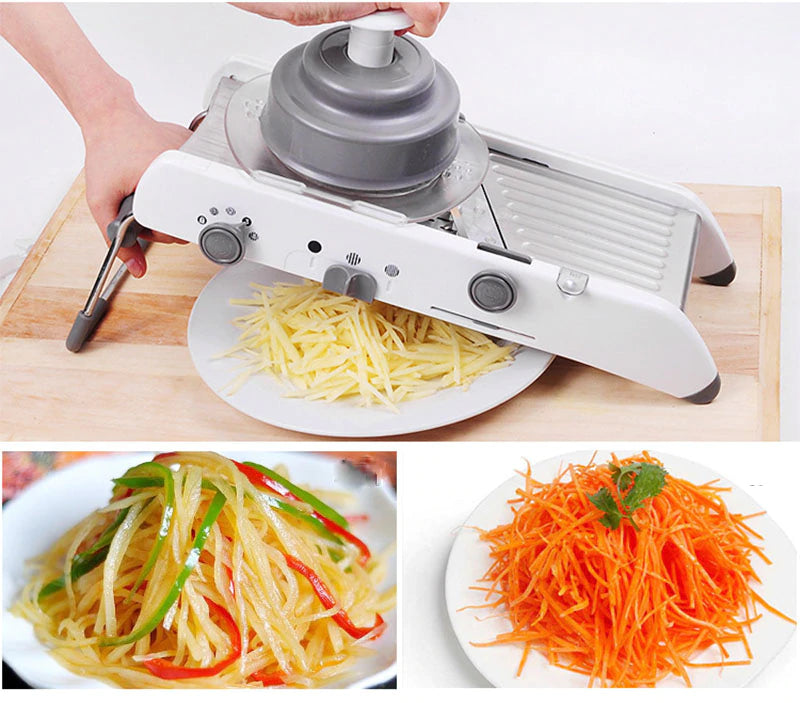 Professional Heavy Duty Manual Multi Function Vegetable Cutter & Mandoline Slicer Adjustable 304 Stainless Steel Blades | Onion Potato Fry Carrot Veggie Machine Buy Order Purchase For Sale Best Price Review Online