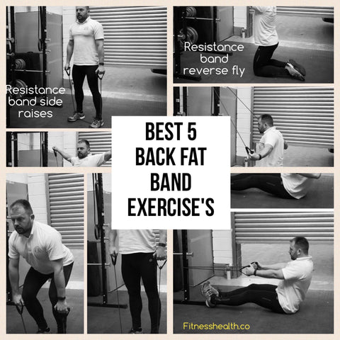Back fat exercises for resistance band