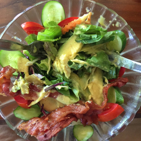 Fresh Avocado & Bacon Salad