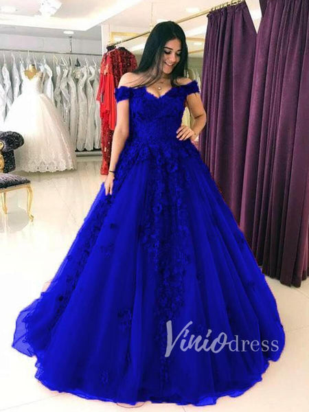 Burgundy Floral Ball Gown Prom Dresses Fd1495 Viniodress 2140