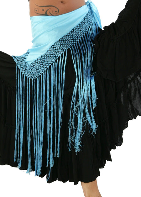 Turquoise Fringe Scarf Skirt