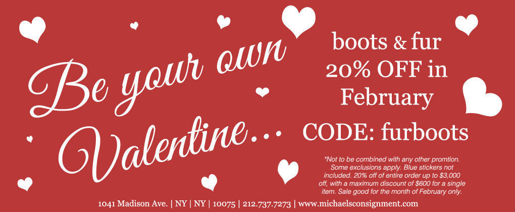 Fur and Boot Sale 20% Off at Michael's Consignment NYC