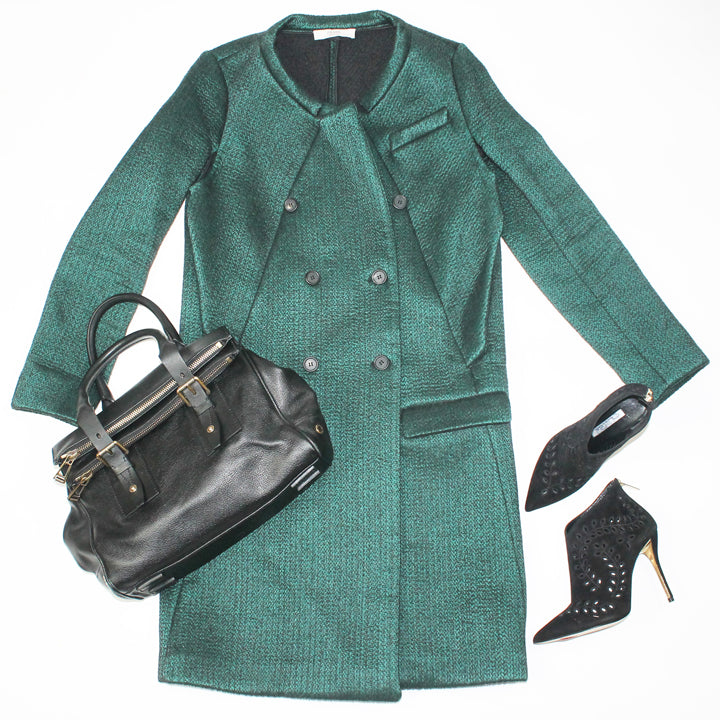 Prada Coat and Oscar De La Renta Shoes