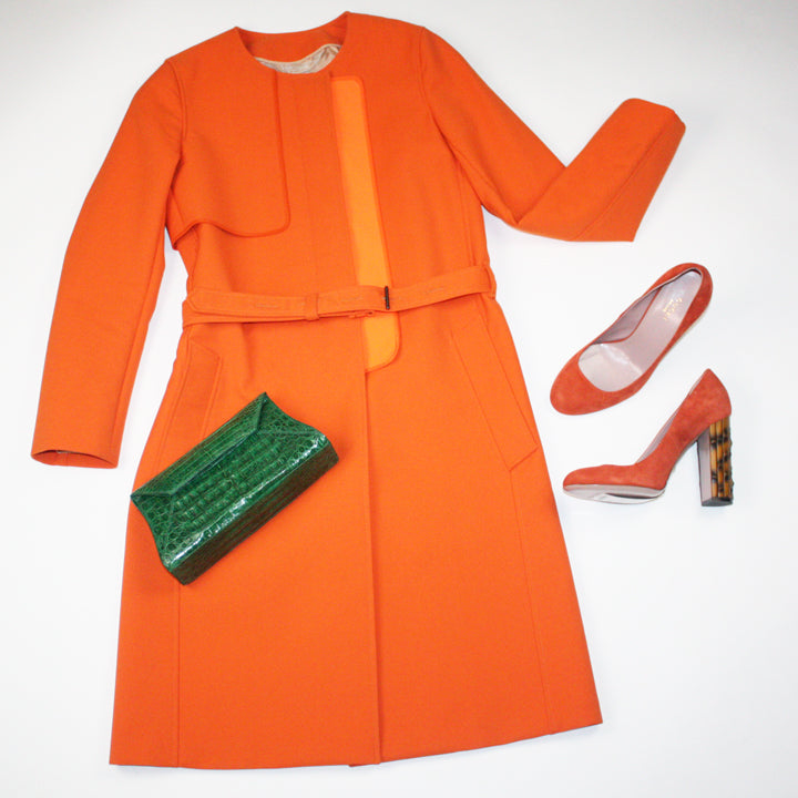 Reed Krakoff Coat and Nancy Gonzalez Clutch