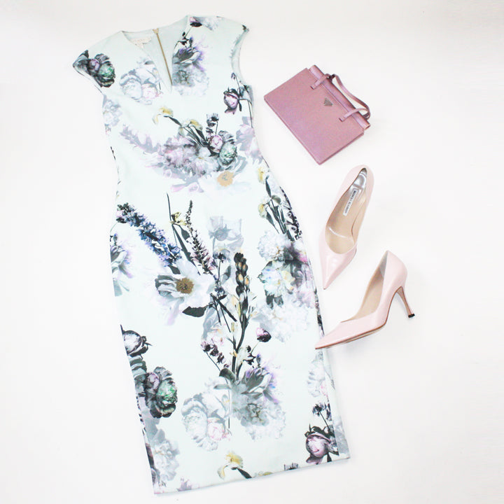 Ted Baker Dress and Manolo Blahnik Shoes Designer Consignment