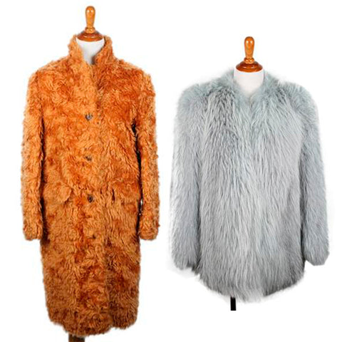 colorful furs at michael's consignment shop for women