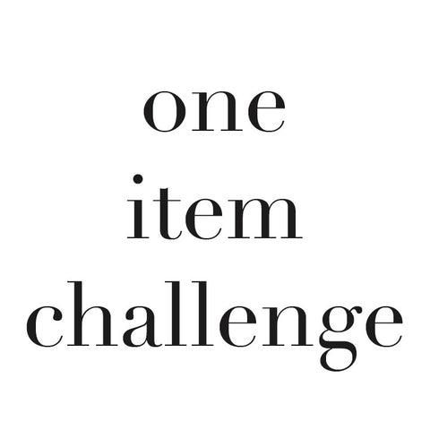 one item challenge