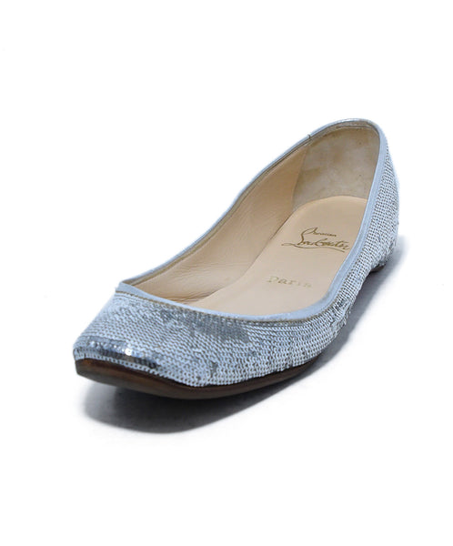 silver sequin shoes flats