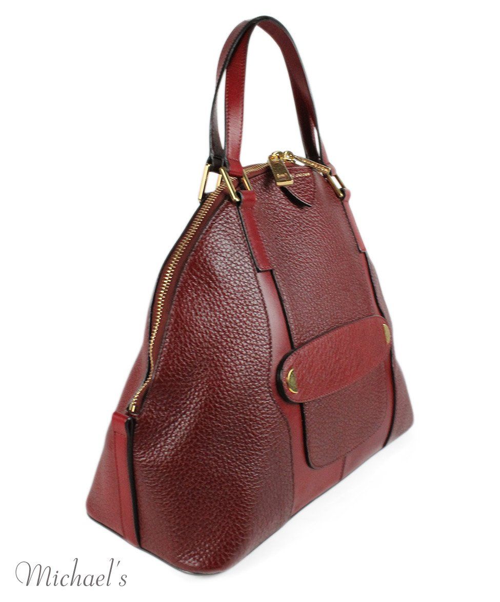 marc jacobs red leather handbag