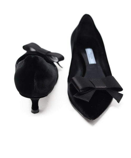 prada black kitten heels