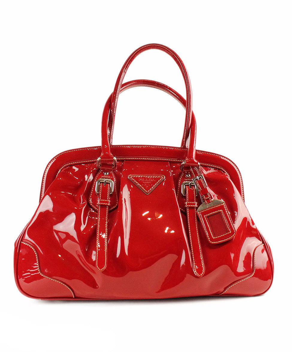 red patent leather prada handbag, prada saffiano lux tote light blue