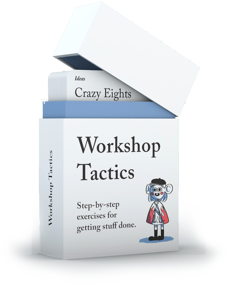 The first mock-up of the Workshop Tactics product.