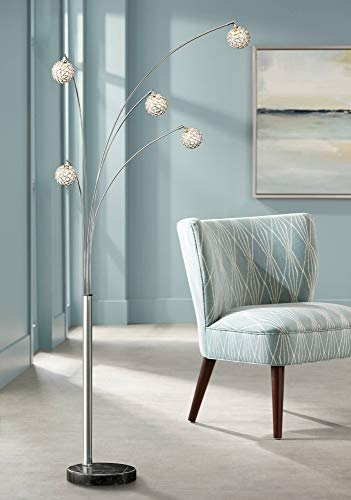 5 light chrome floor lamp