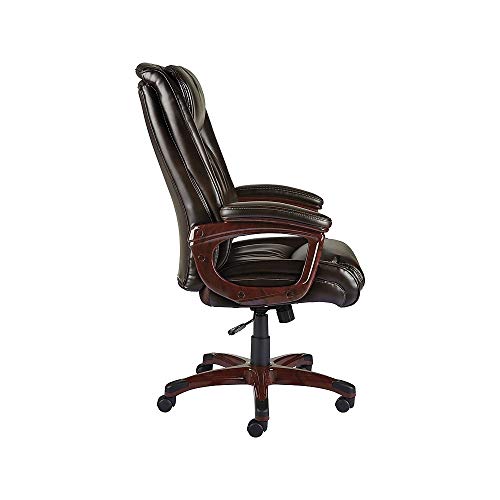 staples westcliffe bonded leather managers chair brown 2263720