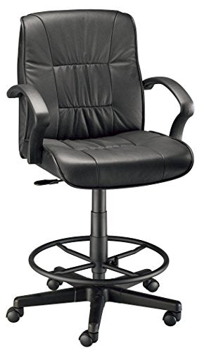 harwick premium leather drafting chair with arms