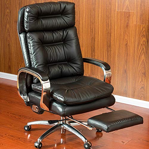 leather office chair and footstool