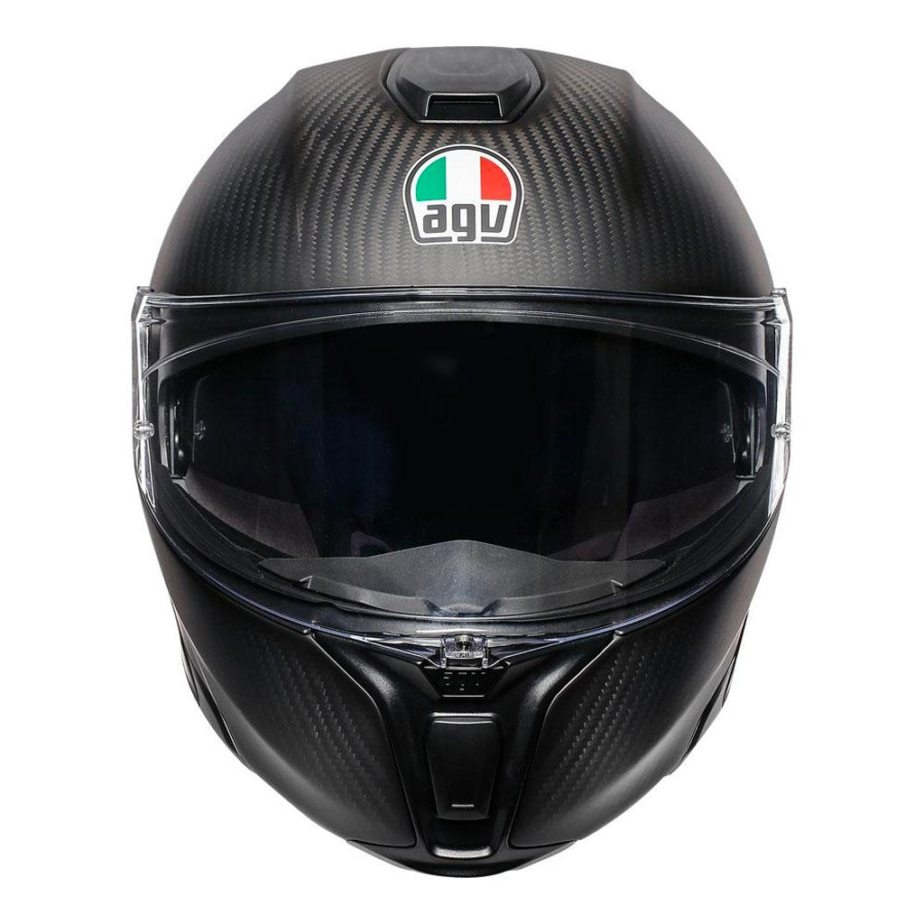 agv carbon flip front helmet