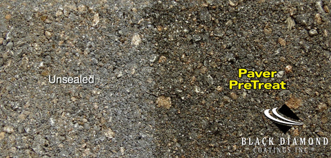 Paver PreTreat on a concrete paver