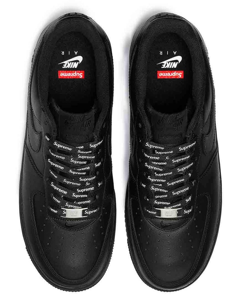 supreme black air force ones