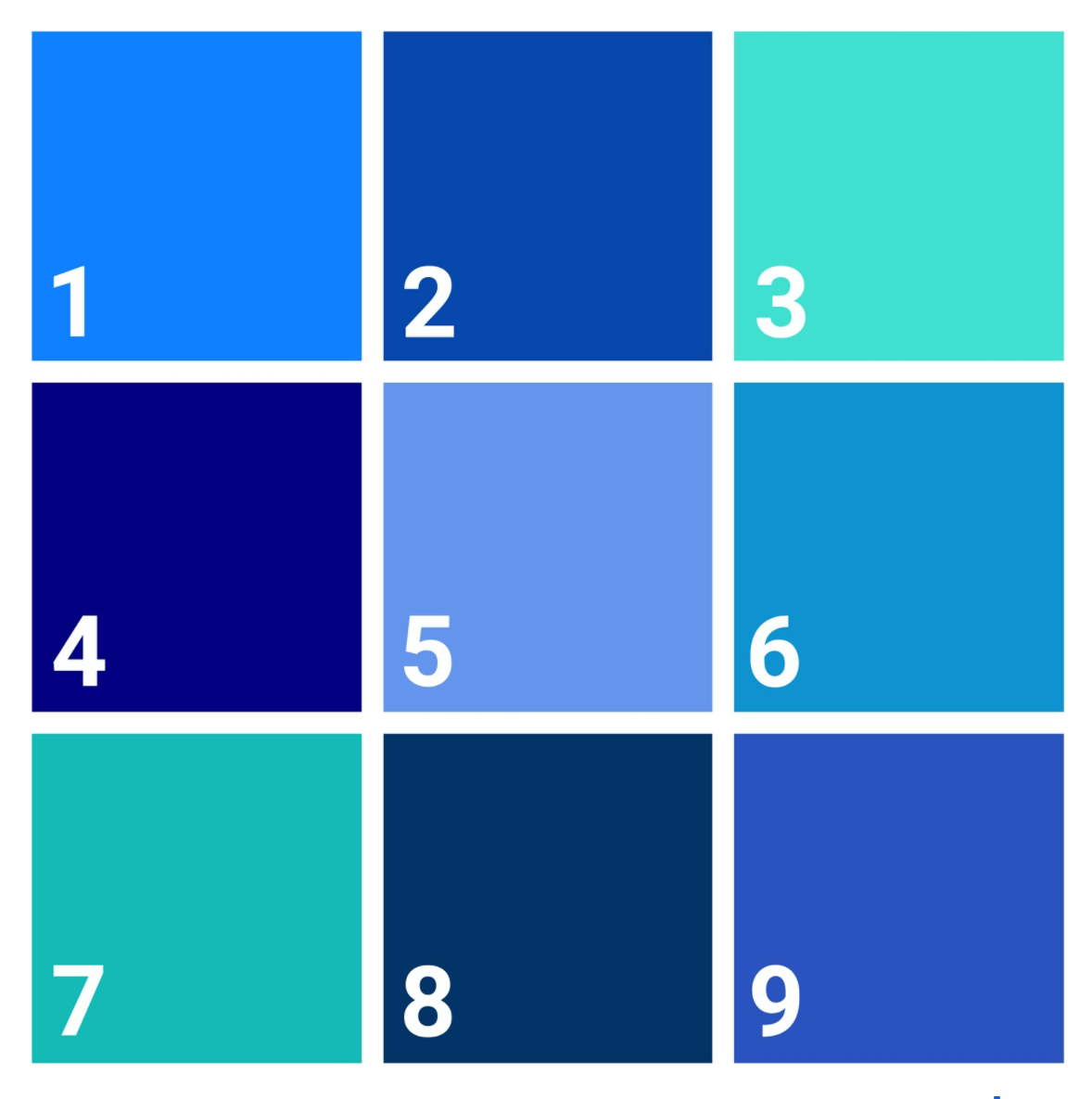 shades of blue