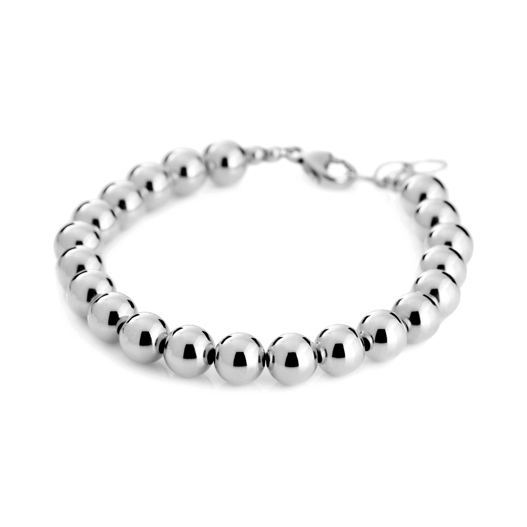 large silver ball bracelet