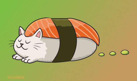 sushi cat playmat