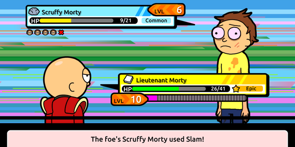 Pocket Mortys: Morty Battling