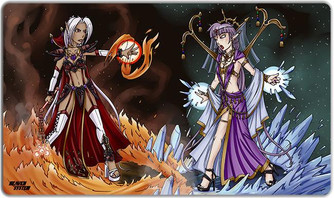 Fire and Ice Playmat