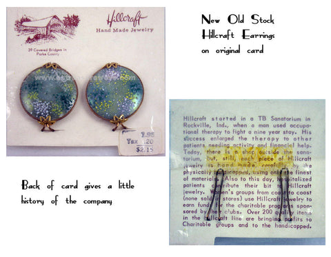 Original Hillcraft earrings on card with price and a bit of company history