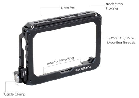 Proaim Muffle Monitor Cage For Blackmagic Video Assist field monitor cage 7inch for blackmagic monitor