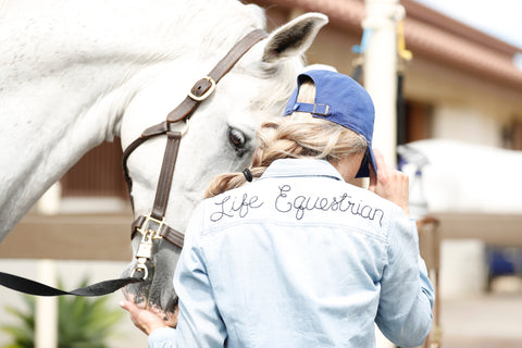 Helen Pollock wearing Silver Oaks Farm at Storia Stables representing Life Equestrian