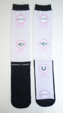 Bethany Lee from My Equestrian Saddle shows her Dreamers and Schemers tall boot socks socks.