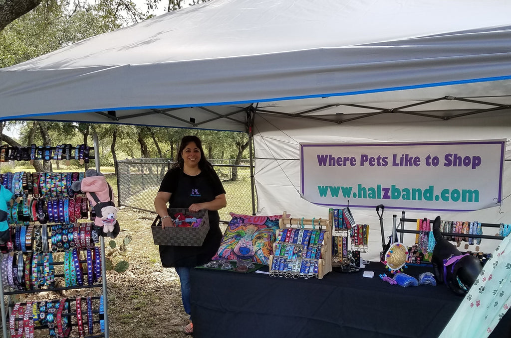 Angelique at the Halzband Exhibit during the 2018 Cedar Bark Festival