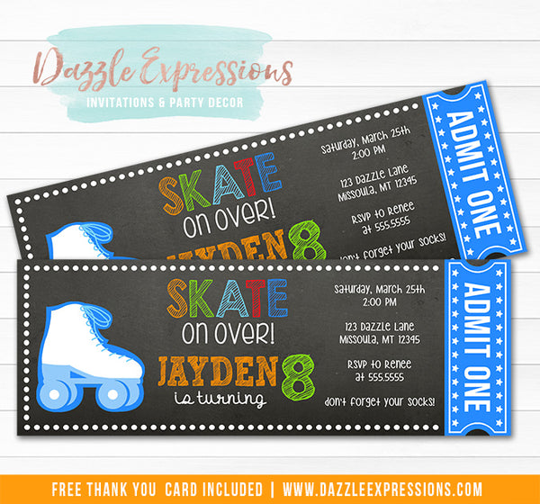 roller-skating-chalkboard-ticket-invitation-1-free-thank-you-card-in