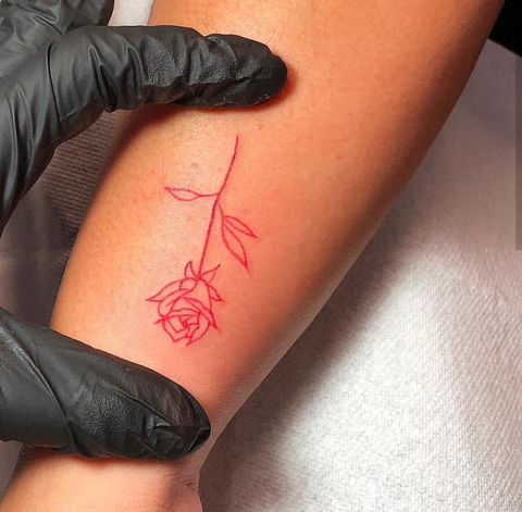 Small Rose Flower Tattoo