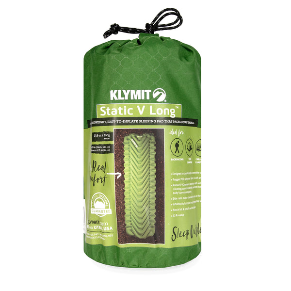 Klymit Static V Long Camping Sleeping Pad Lightweight Sleeping Pads Klymit Klymit