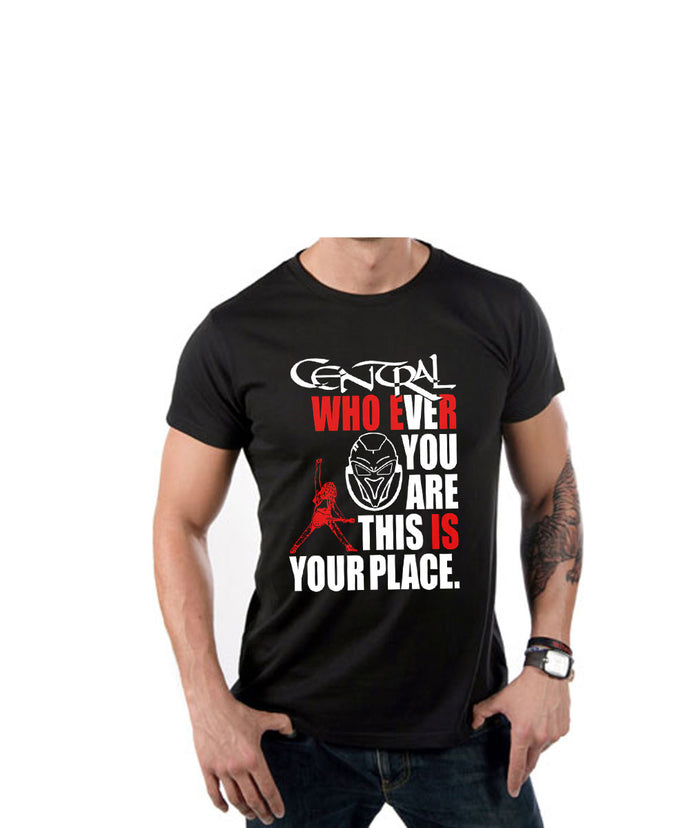 Camiseta “WHO EVER YOU ARE THIS IS YOUR PLACE” Negra