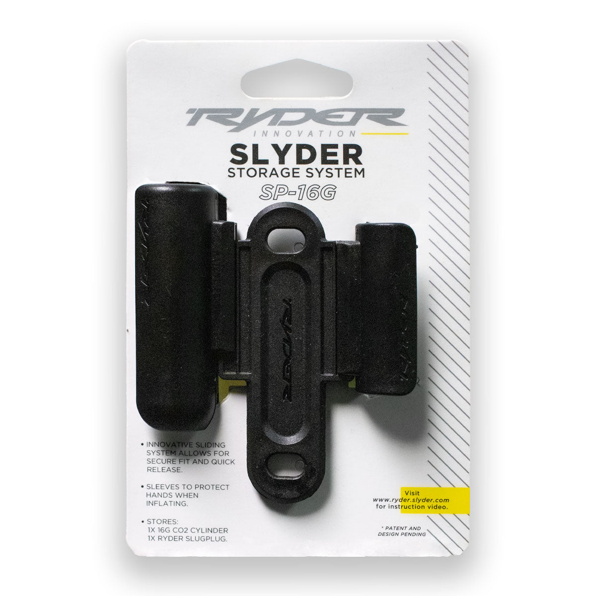 Stores 1x16G CO2 Cylinder & 1x Ryder Slugplug Ryder Slyder Storage System 