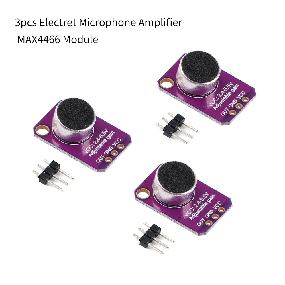 Gazechimp Module Carte Microphone Adjustable Amplifier Capteur Pour Arduino GY-MAX4466 