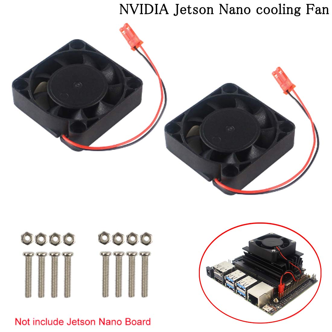 3PIN Reverse-Proof Connector 40mm×40mm×10mm Fan IBest Dedicated DC 5V-12V Cooling Fan for Jetson Nano