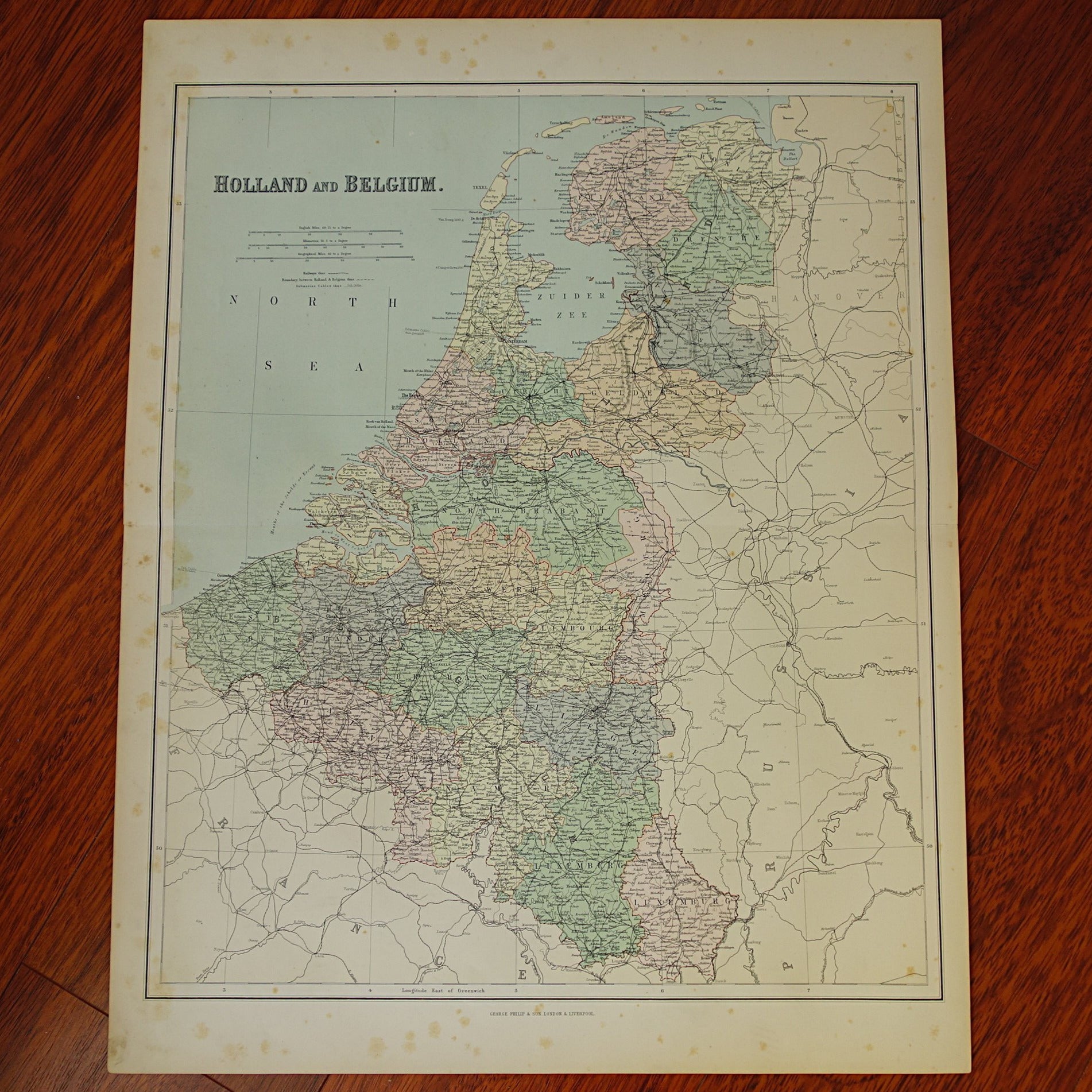 Op risico Bedelen Andrew Halliday NEDERLAND grote oude landkaart van Nederland uit 1890 originele antiek –  Oudekaarten.com